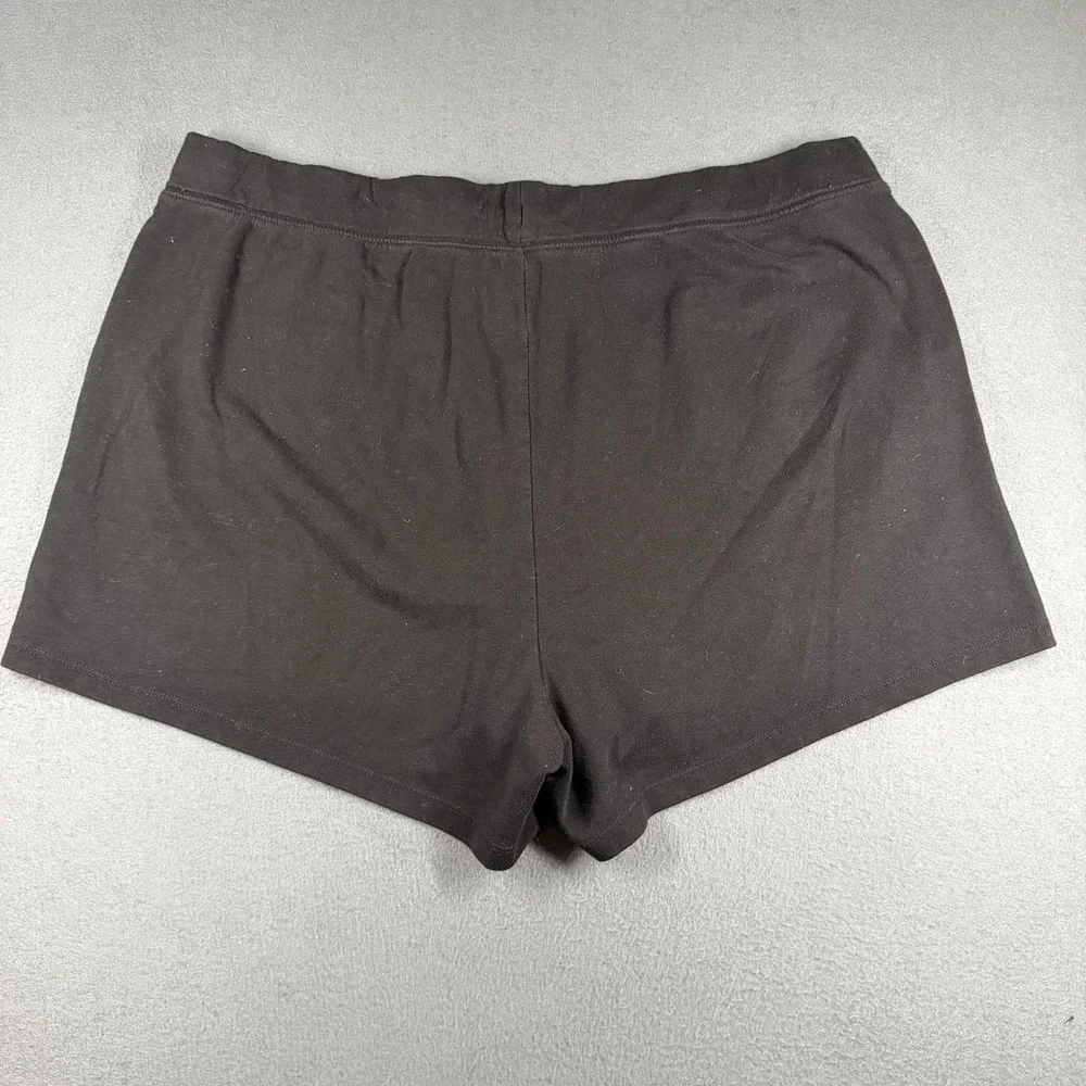Old Navy Fleece Sweat Shorts Womens XXL Black Elastic Waist Drawstring Lounge - Picture 11 of 11